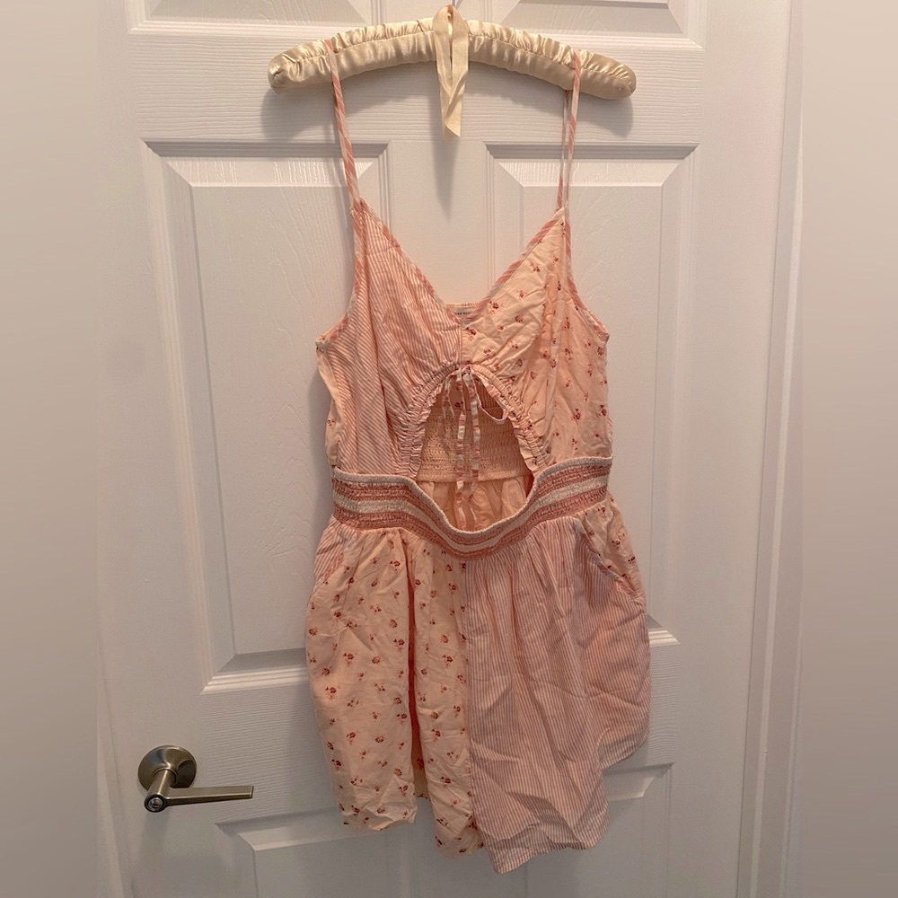NWOT American Eagle Patchwork Romper Size Large